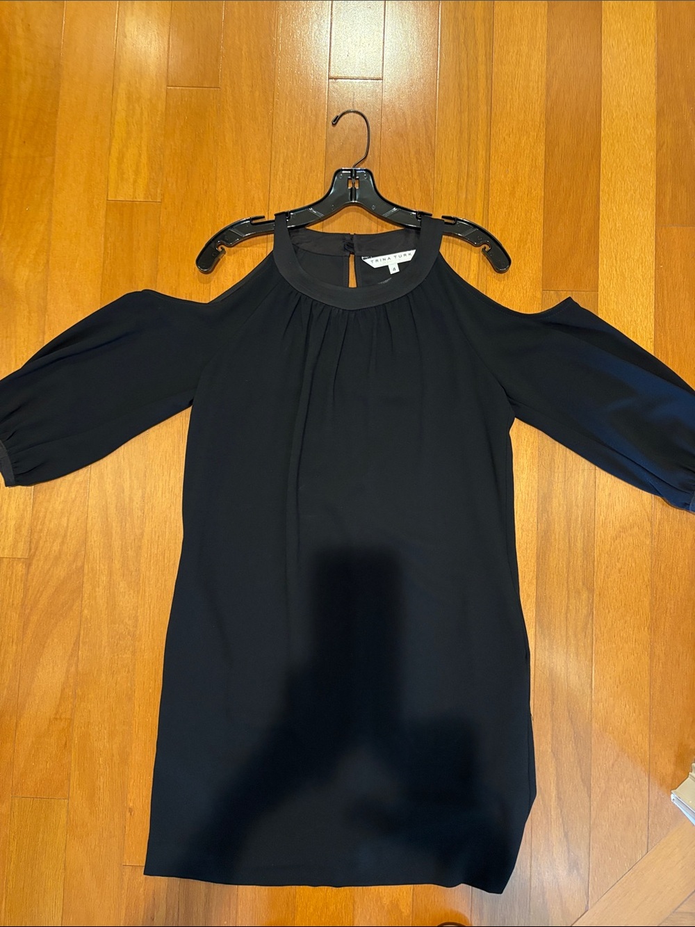 Trina Turk Black Cold-Shoulder Dress